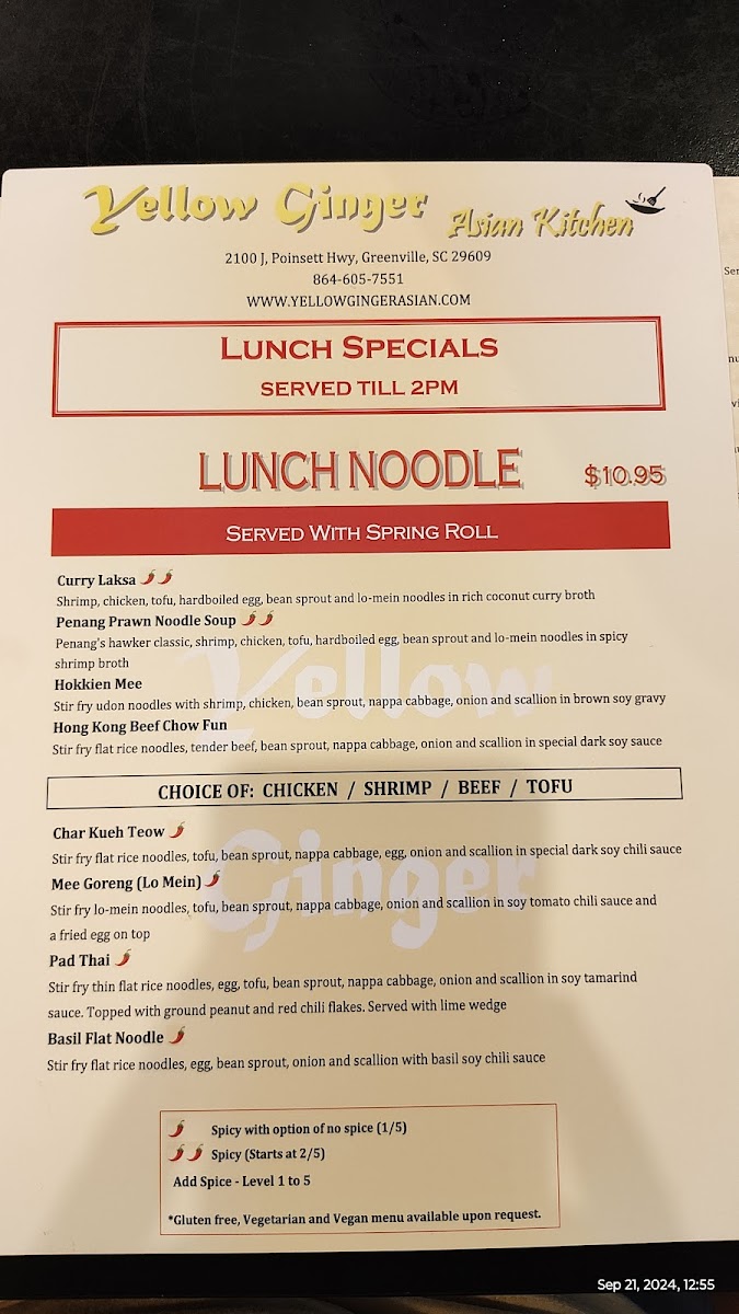 Menu Yellow Ginger Asian Kitchen-10
