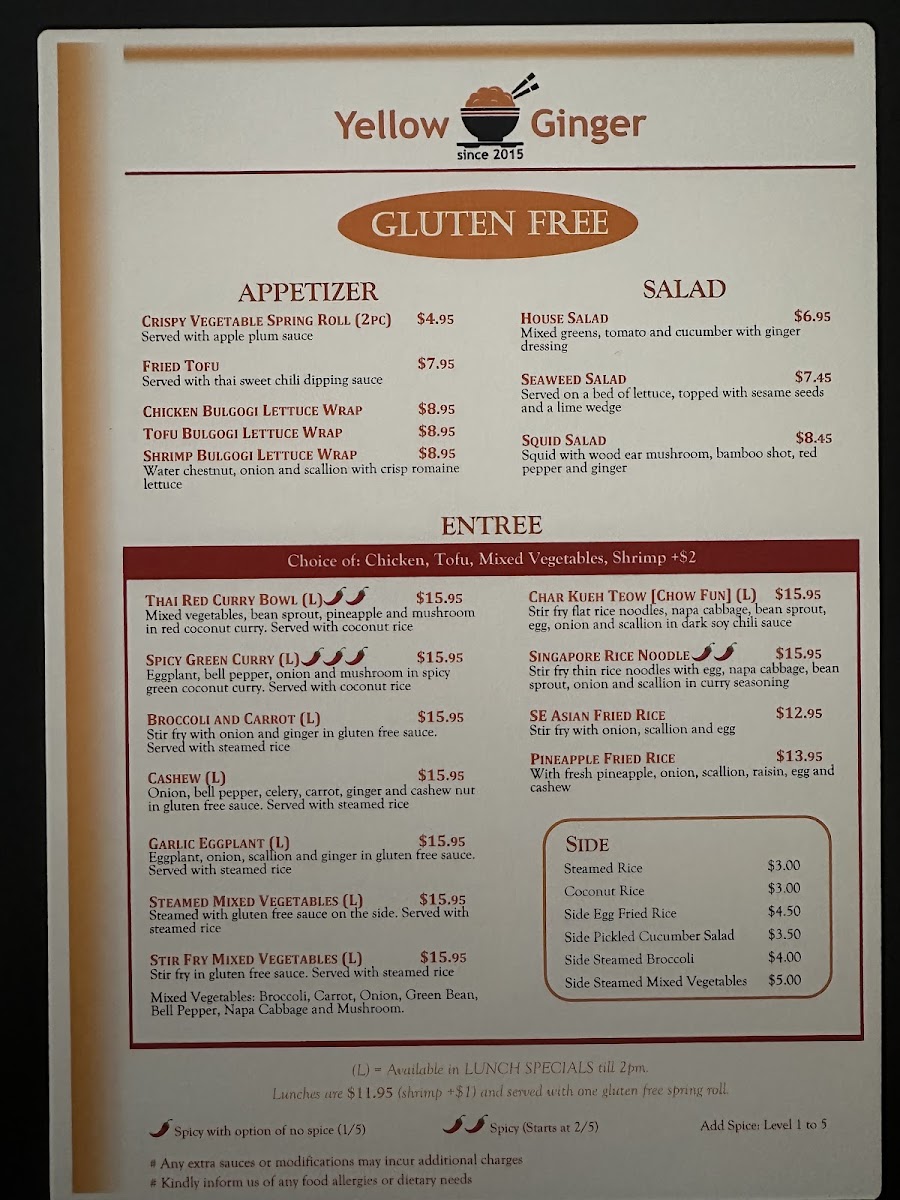 Menu Yellow Ginger Asian Kitchen-7